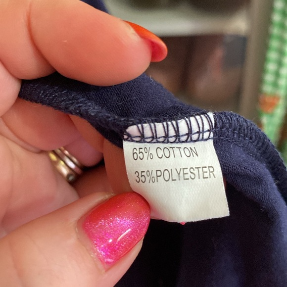 Navy Blue Cotton Blend A-Line Casual Dress with Pockets XL - Picture 4 of 4